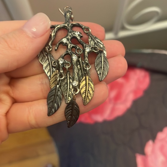 Dangly Leaf Earrings - Picture 3 of 4